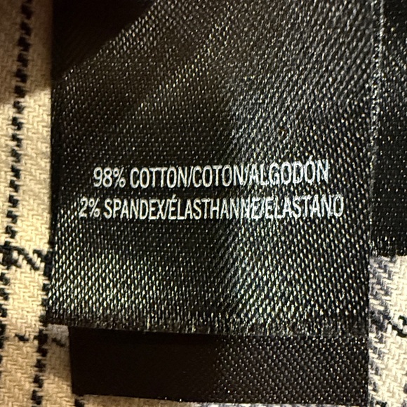 Kenneth Cole Black and Cream Plaid Shirt - Picture 9 of 10